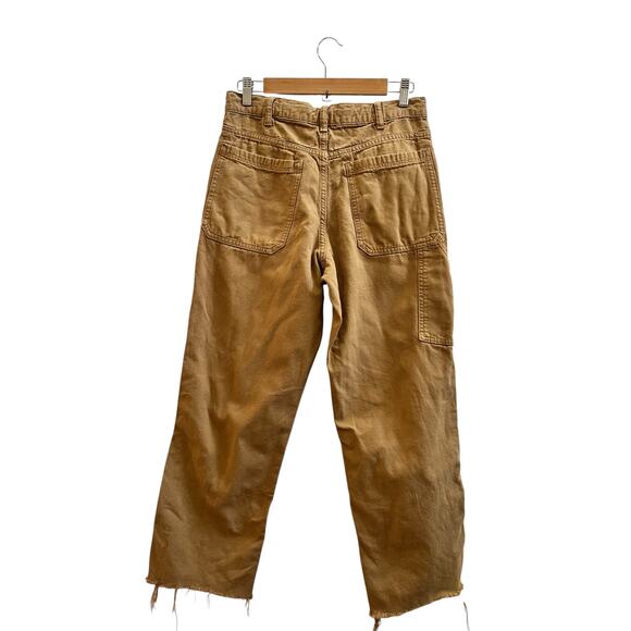 Uniqlo Cotton Twill Raw Hem Inner Drawstring Size Small Pant 25 Inch Inseam - Picture 2 of 12